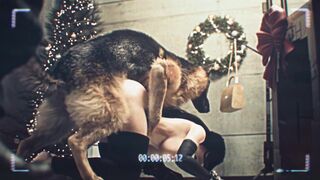 Tifa Lockhart gets naughty with Dog while cloud helps and watches