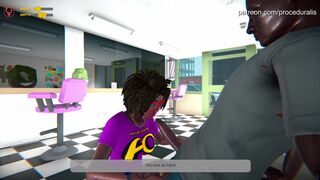 Special treatment in a saloon (proceduralis)