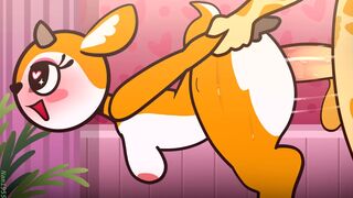 tsunoda and rinta, from aggretsuko.