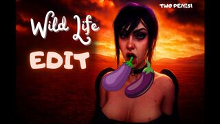 GOTH GIRL FUCKING TWO PENIS LIZARD EDIT