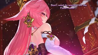 [Animated and Voiced HJOI] Yae's Gangbang - Day 3 (Soft Femdom, Multiple Day Series)