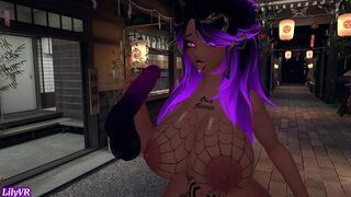 Lily sucking magic dildo