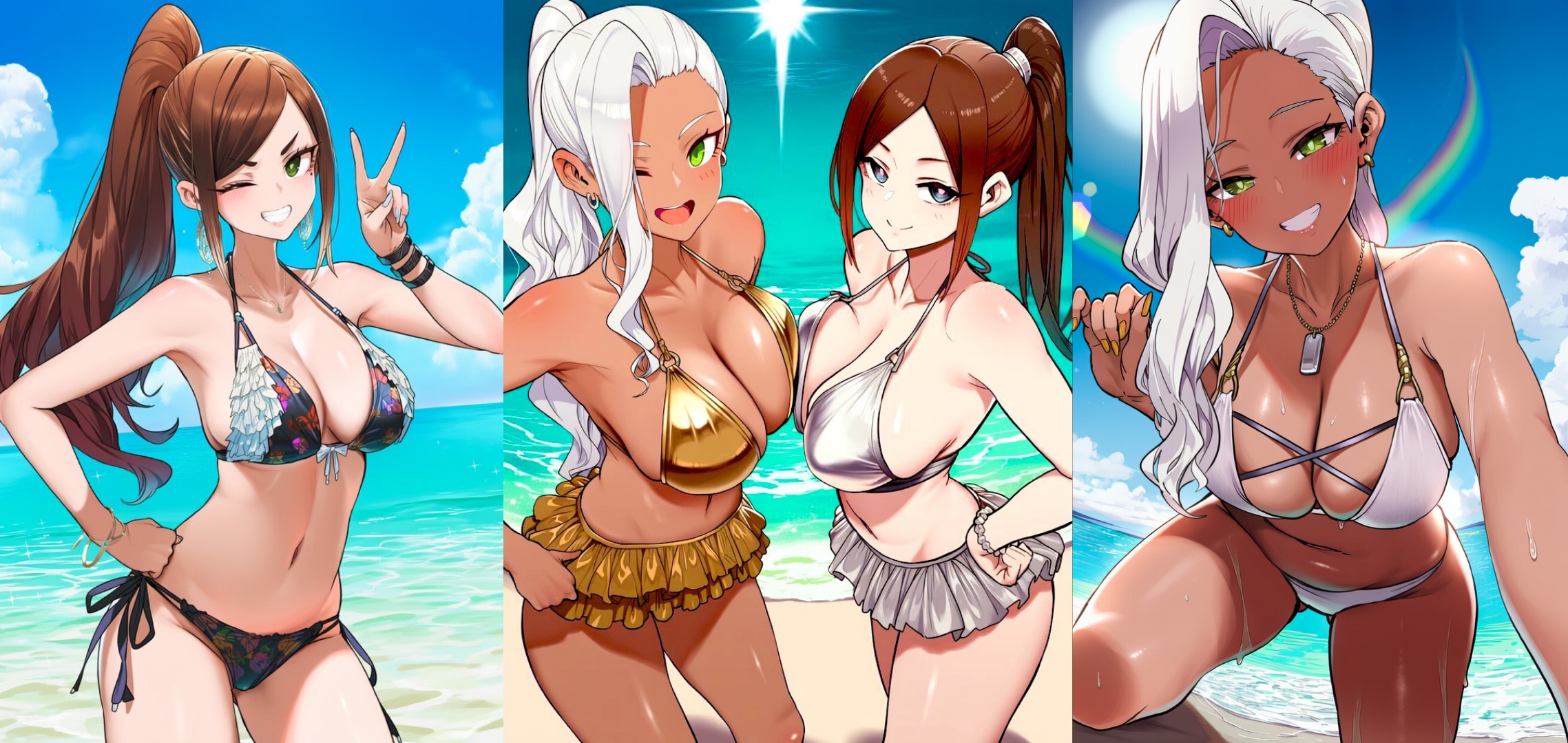 Kaho Eira & Torotoro Kishika Go To The Beach