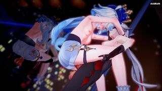 Furina x Arlecchino Futa sex video (Genshin impact)