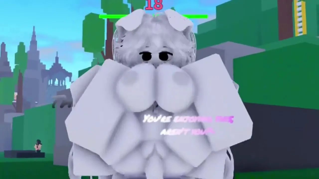 A close-up of Roblox avatar's bodies in motion during sex