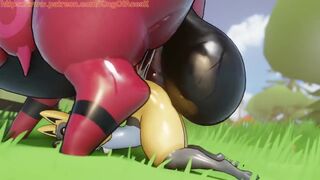 Lucario dominated by Scolipede