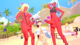 Stocking X Futa Scanty and Kneesocks Double Handy