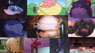 Full Body Inflation Compilation w/ Popping (Hypnosis & Text)