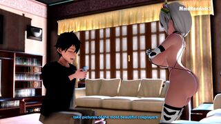 Tsuki Uzaki Vs Senpai Part 1