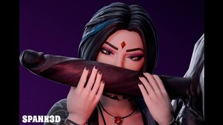 Raven's Sushi Sniff With Venom [Spank3D]