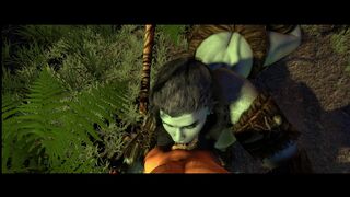 Giant Woman Giving A Khajiit Oral