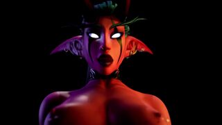 Demon hunter dominates a futa Eredar