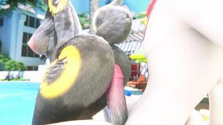 Umbreon at the Pool 4K By Opusnine