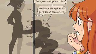 Nami and Robin Threesome [Motion Comic]