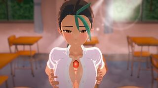 Nemona Helps You Finish With a Titjob in the Classroom - Hoshi