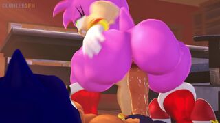 Amy Riding Sonic