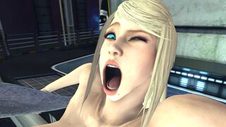 Samus brutally fucked by an Alien
