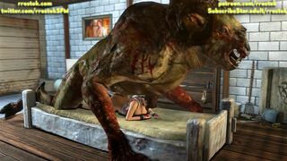 Mai Shiranui Impaled by a huge Ram Monster