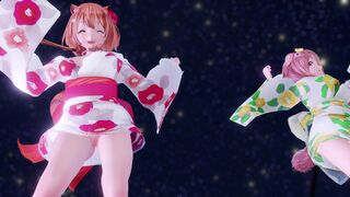 [4kmmd]Korone Risu Natsukoi Hanabi Yukata ver