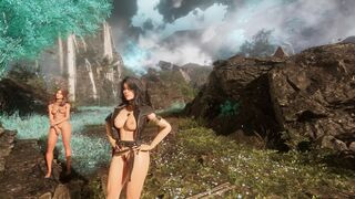 Lune and Sciel naked in the sun [4K]