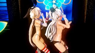 Shimakaze & Amatsukaze - Yoiyoi Kokon [MMD R15] Unknown