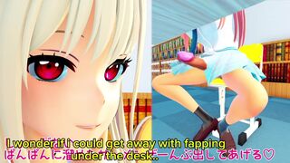 Futanari exposure in the school library (ENGLISH TRANSLATION)