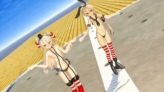 Shimakaze & Amatsukaze - Love Me If You Can [MMD R15] Gosenchin