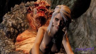 Ciri pleasing Troll