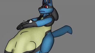 lucario with the gym partner