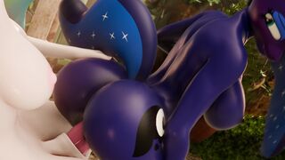 Celestia X Luna bench outdoors『Erostud』