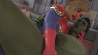 Captain Marvel and She-Hulk have a little fun...