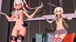 Shimakaze & Amatsukaze - Love Me If You Can [MMD R18] 000MMD