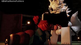 Bacon girl sucking a Wolf's cock