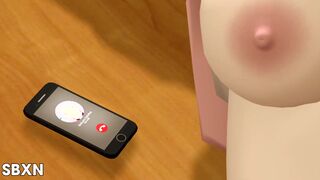 Hinata x Boruto while Sakura is Talking on the Phone