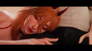 Denji and Power getting intimate