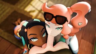 Nessa and Sonia challenge the champ! (Loop)