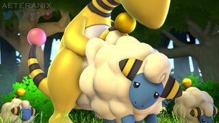 Ampharos x Mareep Animation (4k)