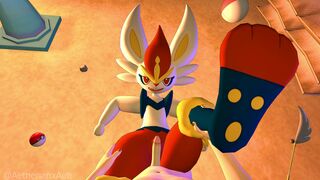 Cinderace Missionary Animation (4k) (Outline Version)