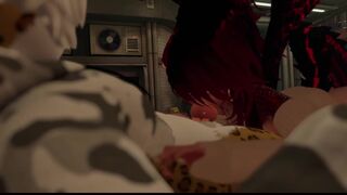 (TheLewdCornelia) Dragon girl giving head to cat boy