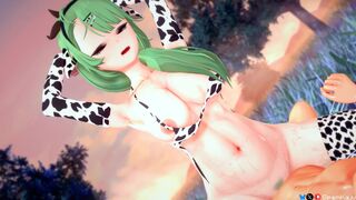 Cow Girl Crelly rides cowgirl