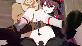 Hu Tao's Sneaky Sex [RaveMMD]