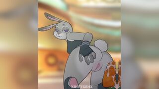 Judy Hopps Caught After Riding A Dildo