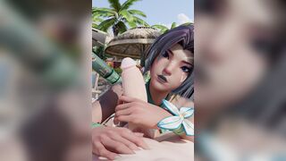 "Beach day with psylocke (WIP)"