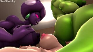 Princess Shroob x Cackletta x Futa Peach 2