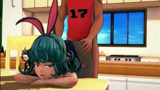 Tatsumaki in a bunny suit gets fucked