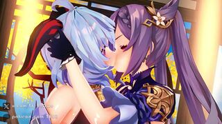 Ganyu x Keqing Futa Sex (Request)[Genshin impact]