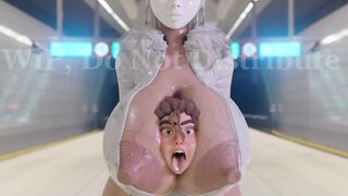 Cleavage vore horror