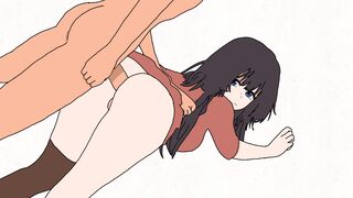 Kaoruko waguri gets clapped hard.