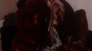 SECOND LIFE - EBONY RIDES BBC AND GETS FILLED