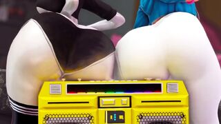 Raven and Gwen twerking